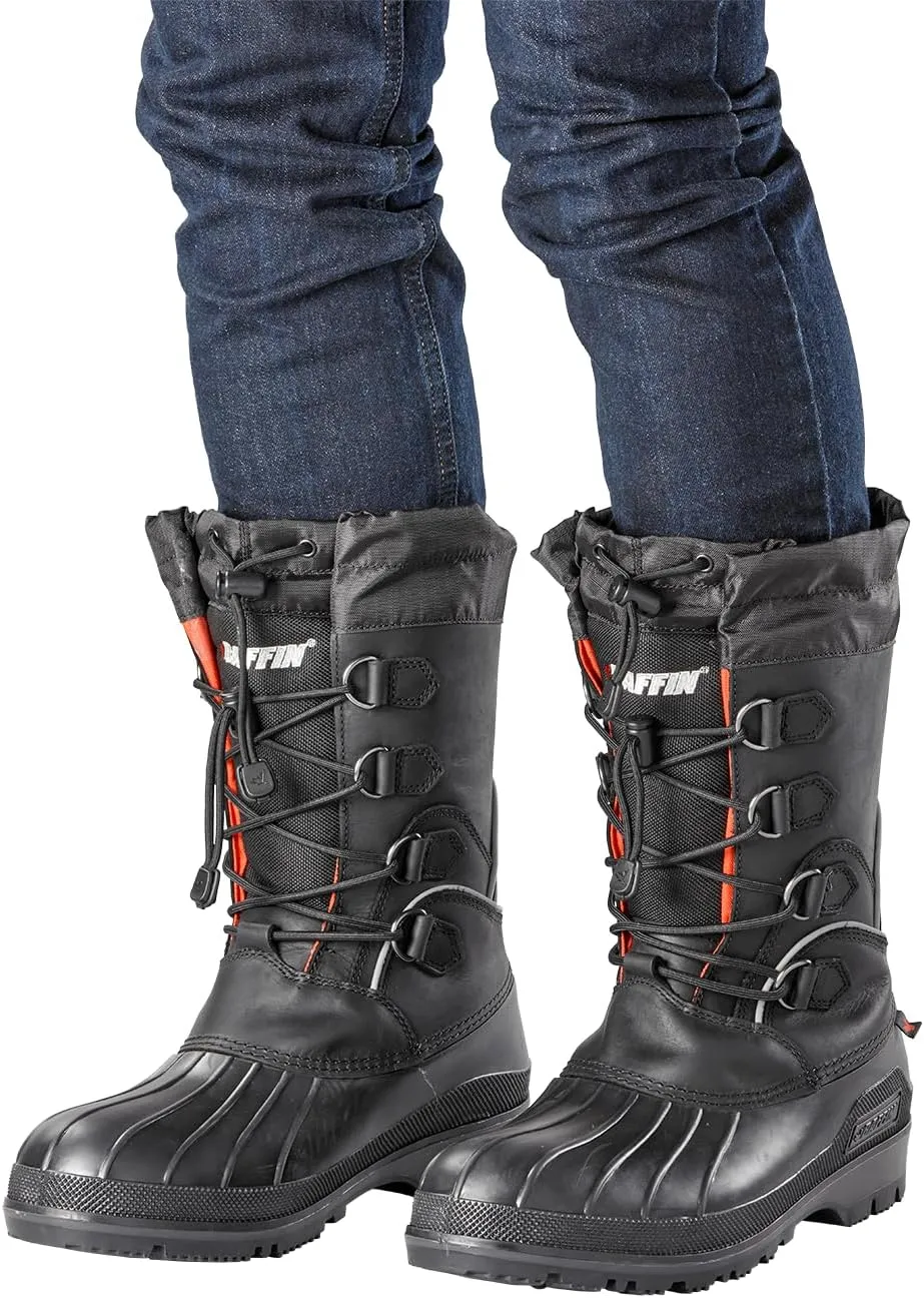 Baffin Men's MOUNTAIN Warm Waterproof Moisture-Wicking Slip-On Style Full Grain Leather Upper Snow Boots | Arctic Rated
