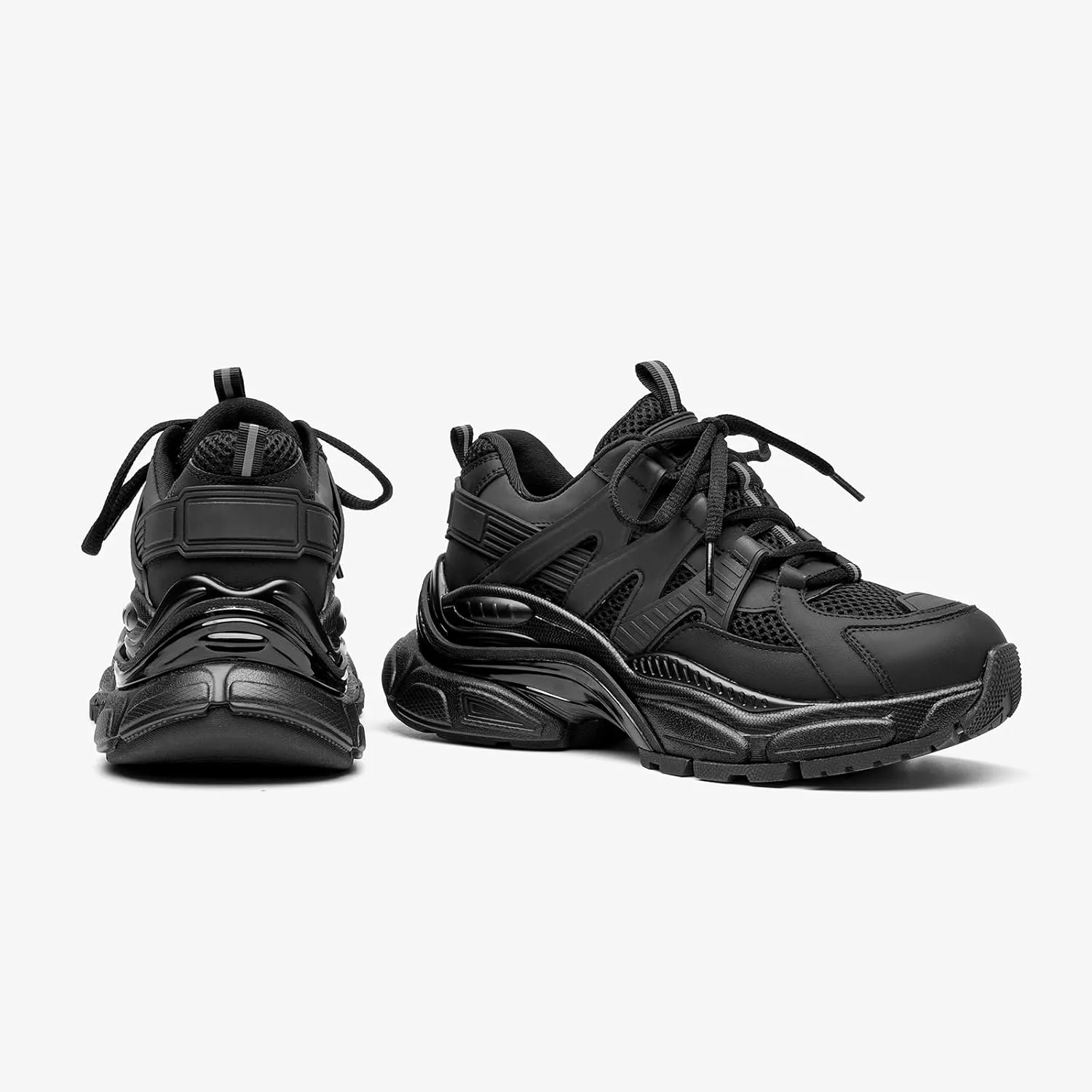 BEAU TODAY Chunky Sneakers for Women, Fashion Platform Sneakers Dad Shoes for Women, Casual Lace-up Walking Shoes