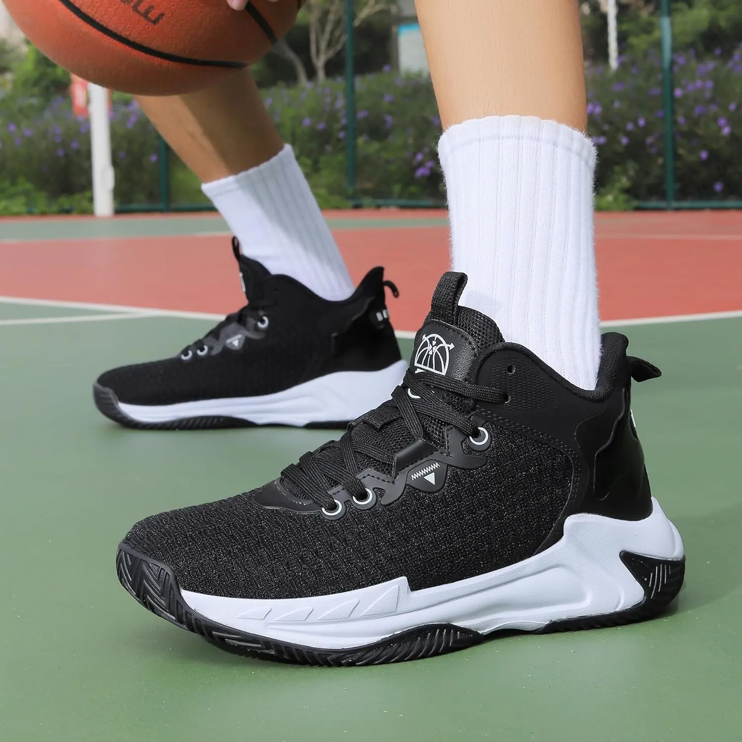 Beita High Upper Basketball Shoes for Men Sneakers Breathable Sports Shoes Anti Slip