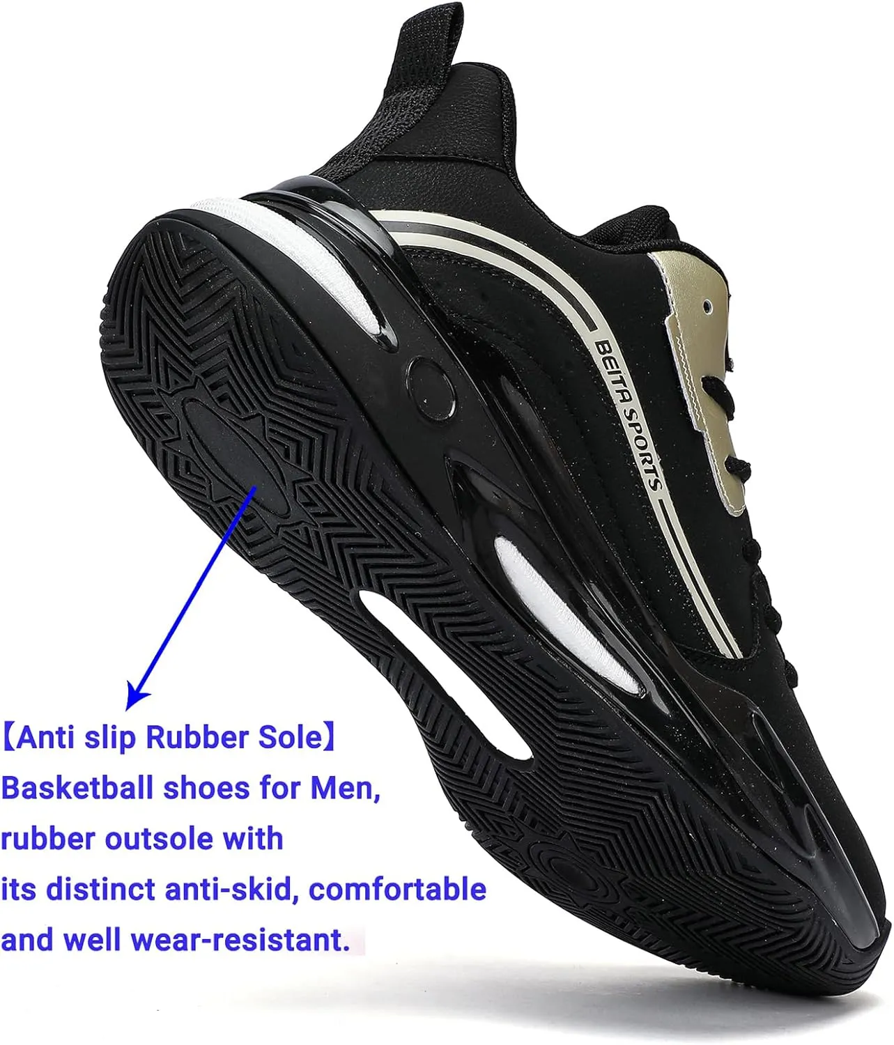 Beita High Upper Basketball Shoes for Men Sneakers Breathable Sports Shoes Anti Slip
