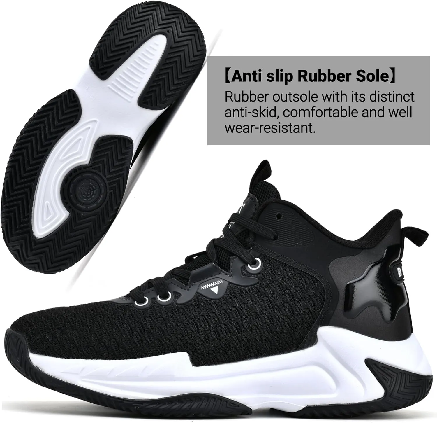 Beita High Upper Basketball Shoes for Men Sneakers Breathable Sports Shoes Anti Slip
