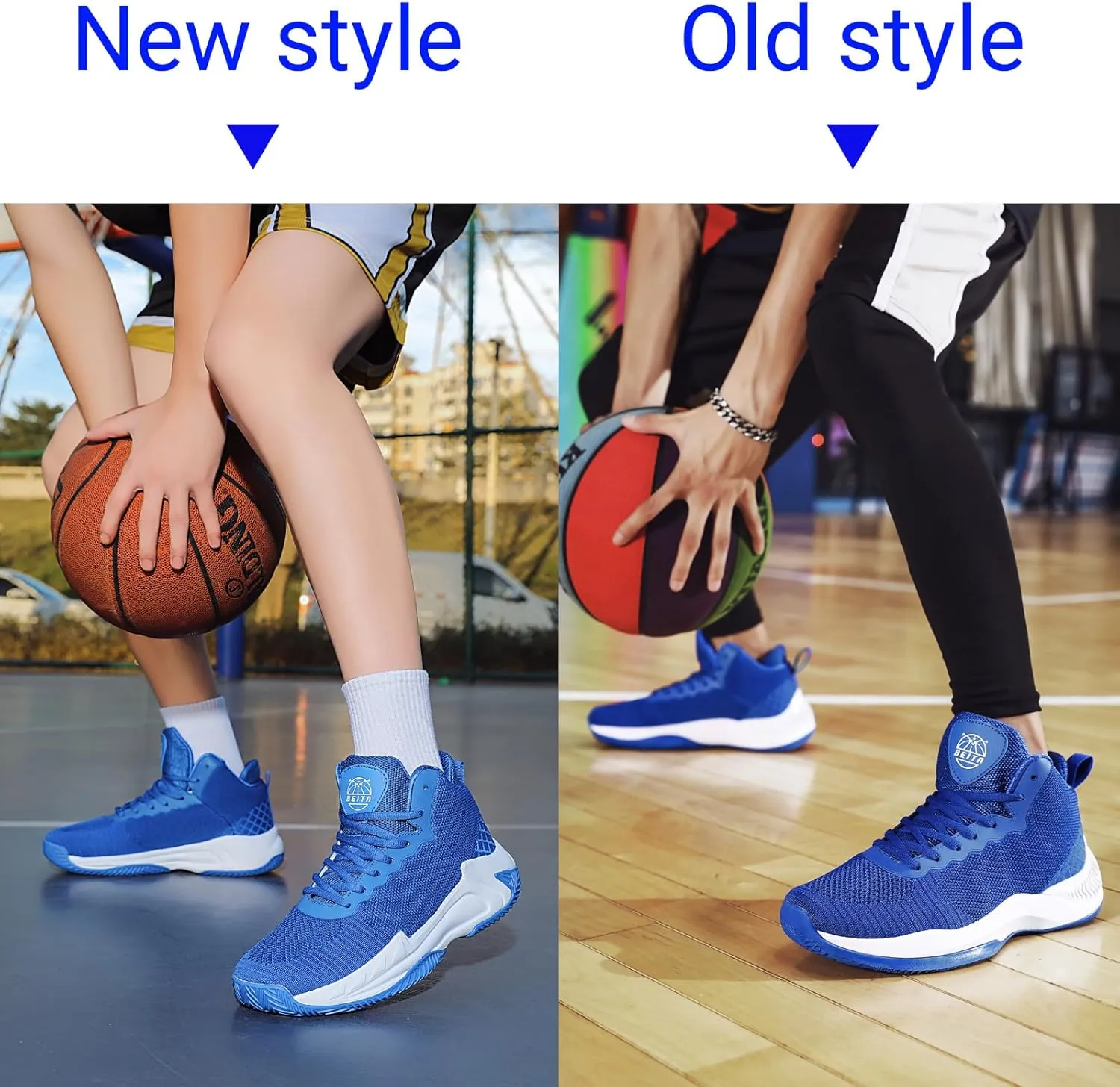 Beita High Upper Basketball Shoes for Men Sneakers Breathable Sports Shoes Anti Slip