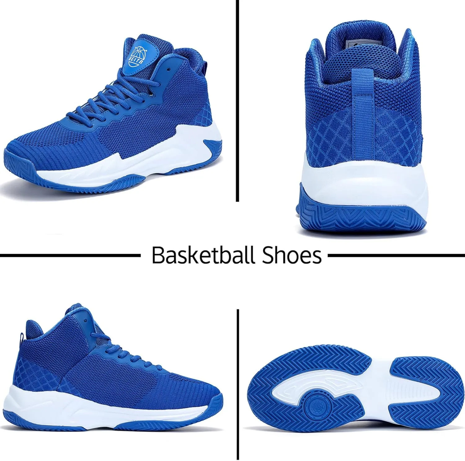 Beita High Upper Basketball Shoes for Men Sneakers Breathable Sports Shoes Anti Slip