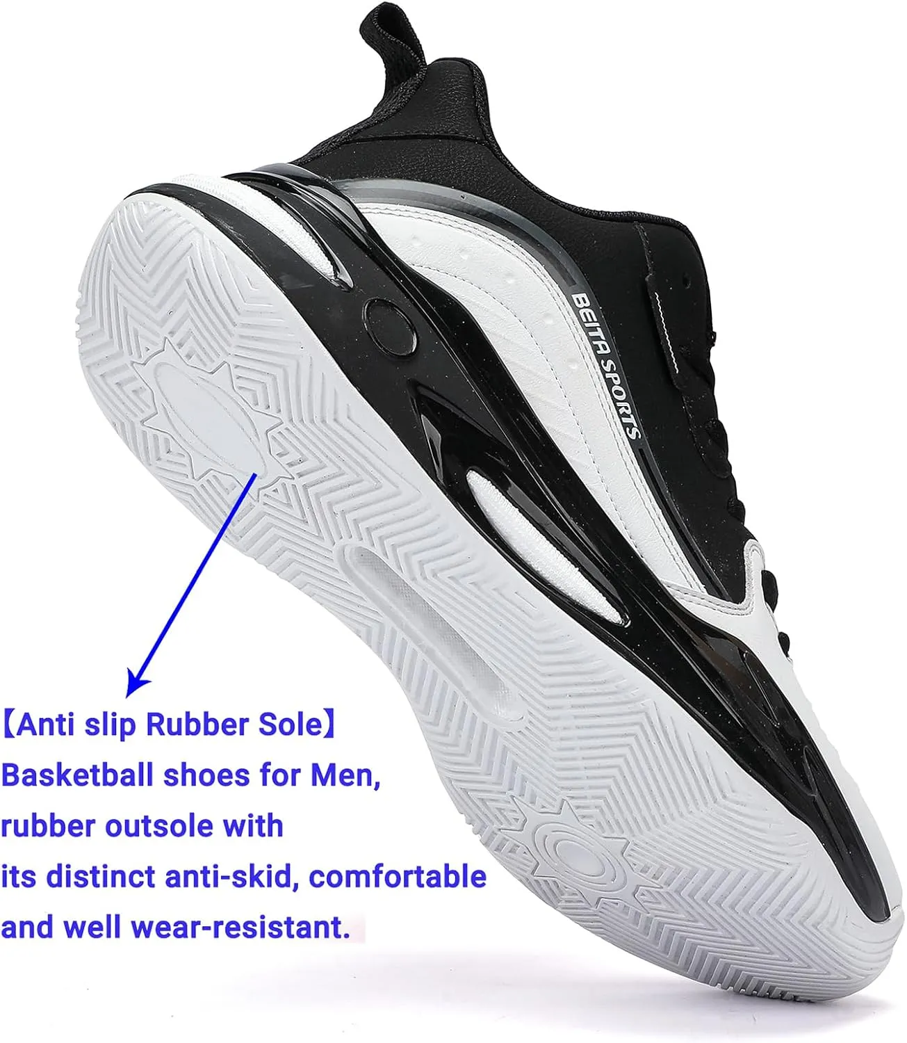 Beita High Upper Basketball Shoes for Men Sneakers Breathable Sports Shoes Anti Slip