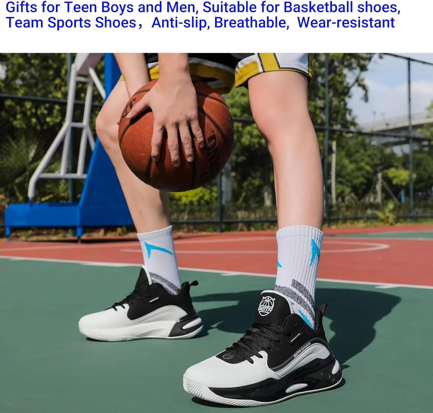 Beita High Upper Basketball Shoes for Men Sneakers Breathable Sports Shoes Anti Slip