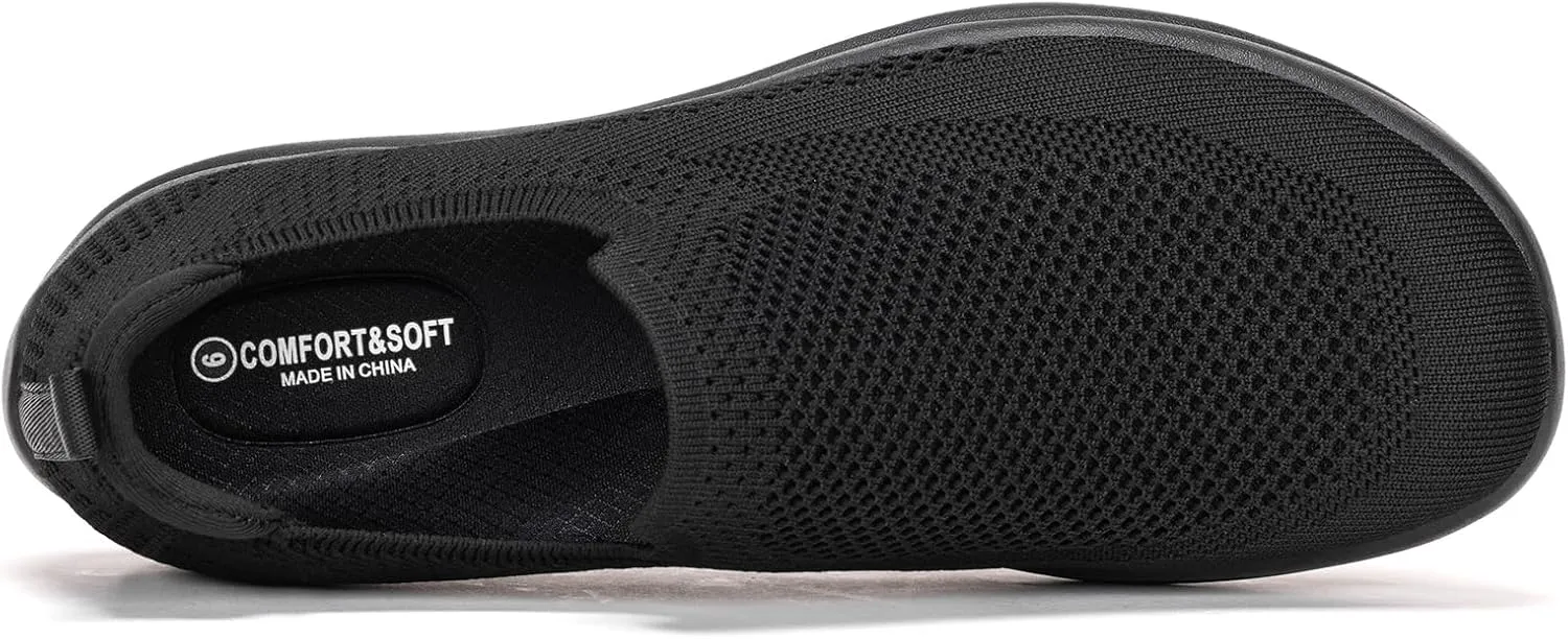 BEJINASH Men’s Slip-on Walking Shoes, Lightweight Breathable Go Walk Shoes with Arch Support,Comfortable Casual Loafers Shoes