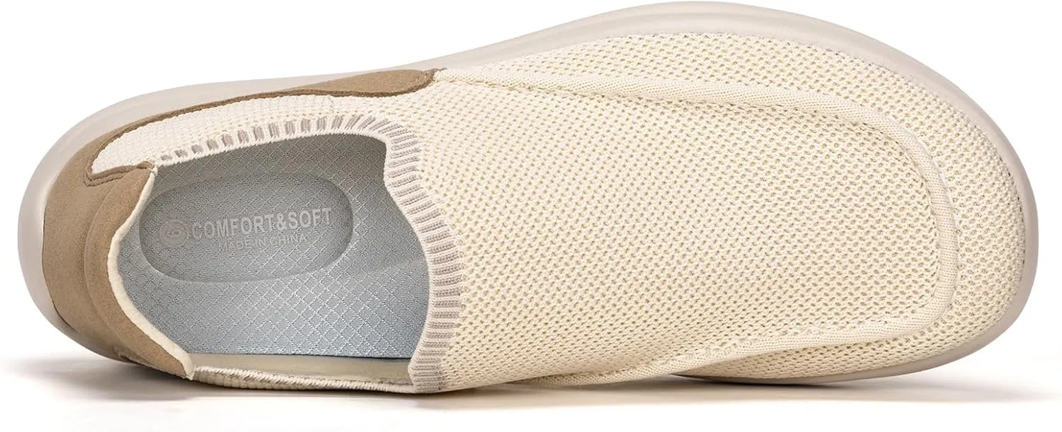 BEJINASH Men’s Slip-on Walking Shoes, Lightweight Breathable Go Walk Shoes with Arch Support,Comfortable Casual Loafers Shoes