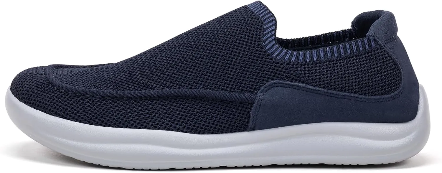BEJINASH Men’s Slip-on Walking Shoes, Lightweight Breathable Go Walk Shoes with Arch Support,Comfortable Casual Loafers Shoes