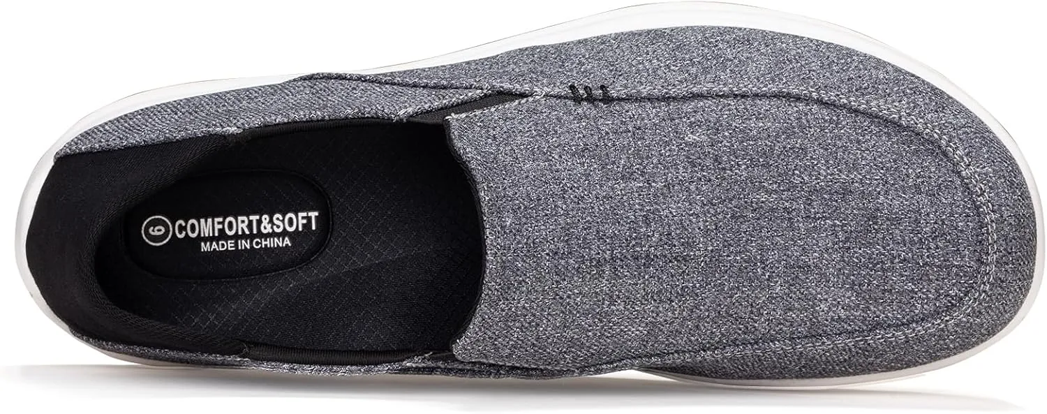 BEJINASH Men’s Slip-on Walking Shoes, Lightweight Breathable Go Walk Shoes with Arch Support,Comfortable Casual Loafers Shoes