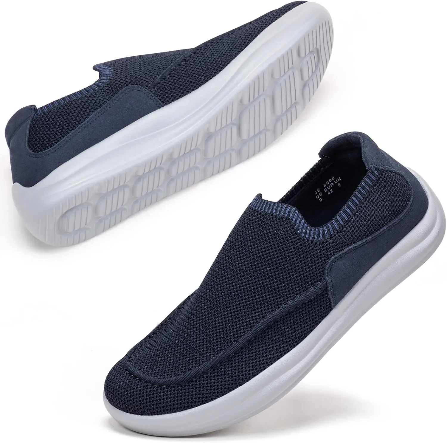 BEJINASH Men’s Slip-on Walking Shoes, Lightweight Breathable Go Walk Shoes with Arch Support,Comfortable Casual Loafers Shoes