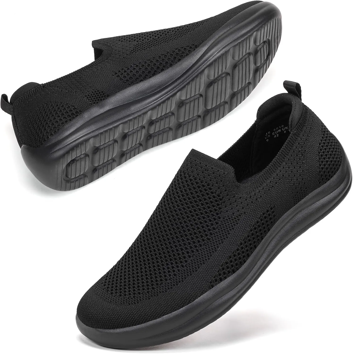 BEJINASH Men’s Slip-on Walking Shoes, Lightweight Breathable Go Walk Shoes with Arch Support,Comfortable Casual Loafers Shoes