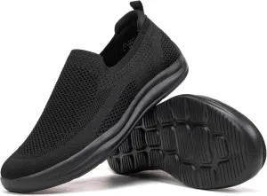 BEJINASH Men’s Slip-on Walking Shoes, Lightweight Breathable Go Walk Shoes with Arch Support,Comfortable Casual Loafers Shoes