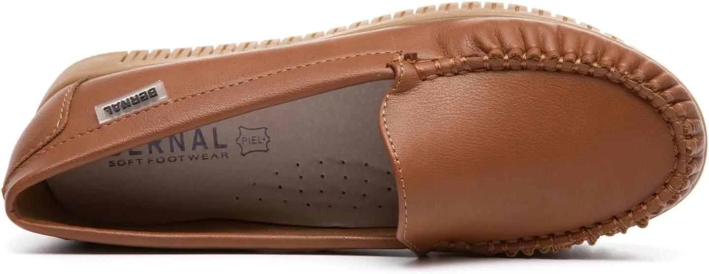 Bernal Loafers for Women Slip On Penny Loafers Hollow Out Breathable Slip On Flat Shoes Work Walking Shoes with Buckle