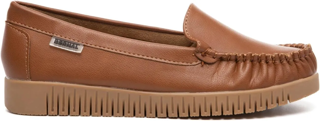 Bernal Loafers for Women Slip On Penny Loafers Hollow Out Breathable Slip On Flat Shoes Work Walking Shoes with Buckle