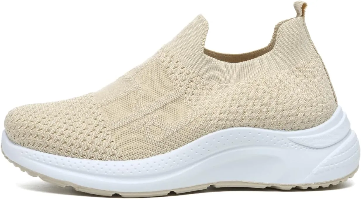 Bernal Sneakers for Women Walking Running Shoes Flying Woven Mesh Upper Casual Non Slip Lace Up Lightweight Tennis Shoes