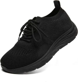 Bernal Women's Walking Shoes Casual Lace Up Lightweight Work Shoes Fashion Breathable Rhinestone Sparkle Sneakers Workout Gym Shoes