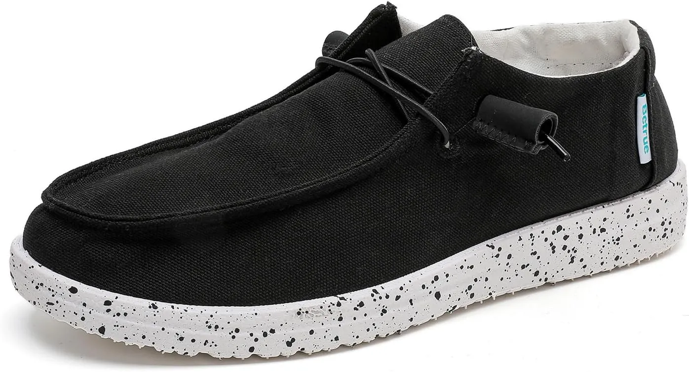 Betrue Lightweight Boat Shoes for Women, Womens Casual Loafers, Womens Slip On Deck Shoes, Breathable Canvas Walking Shoes for Women