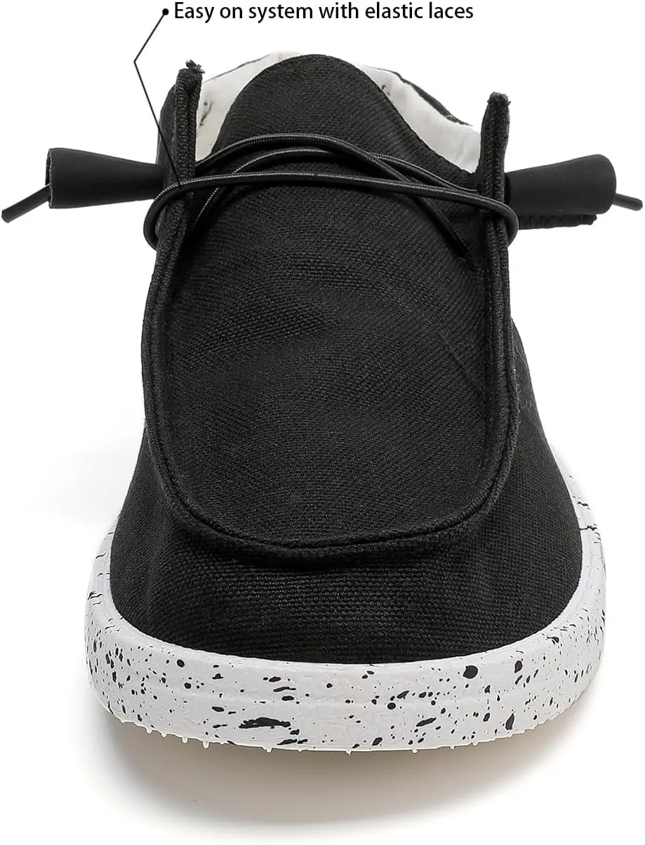 Betrue Lightweight Boat Shoes for Women, Womens Casual Loafers, Womens Slip On Deck Shoes, Breathable Canvas Walking Shoes for Women