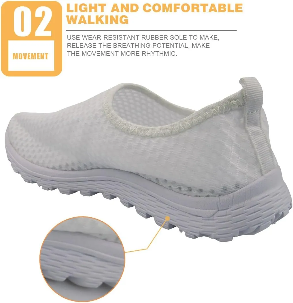 Bigcardesigns Fashion Women's Walking Shoes Sport Sneakers Breathable Mesh Loafers