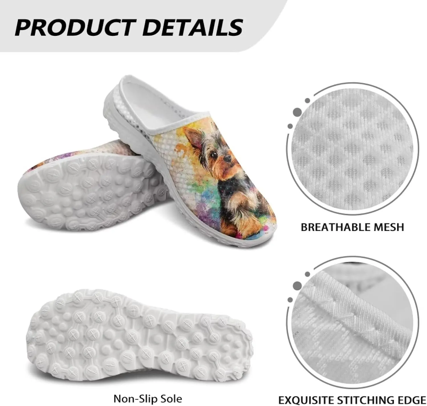 Binienty Women Wide Width Mesh Slippers Fashion Slip on Mule Shoes Breathable Ladies Outdoor Garden Loafers