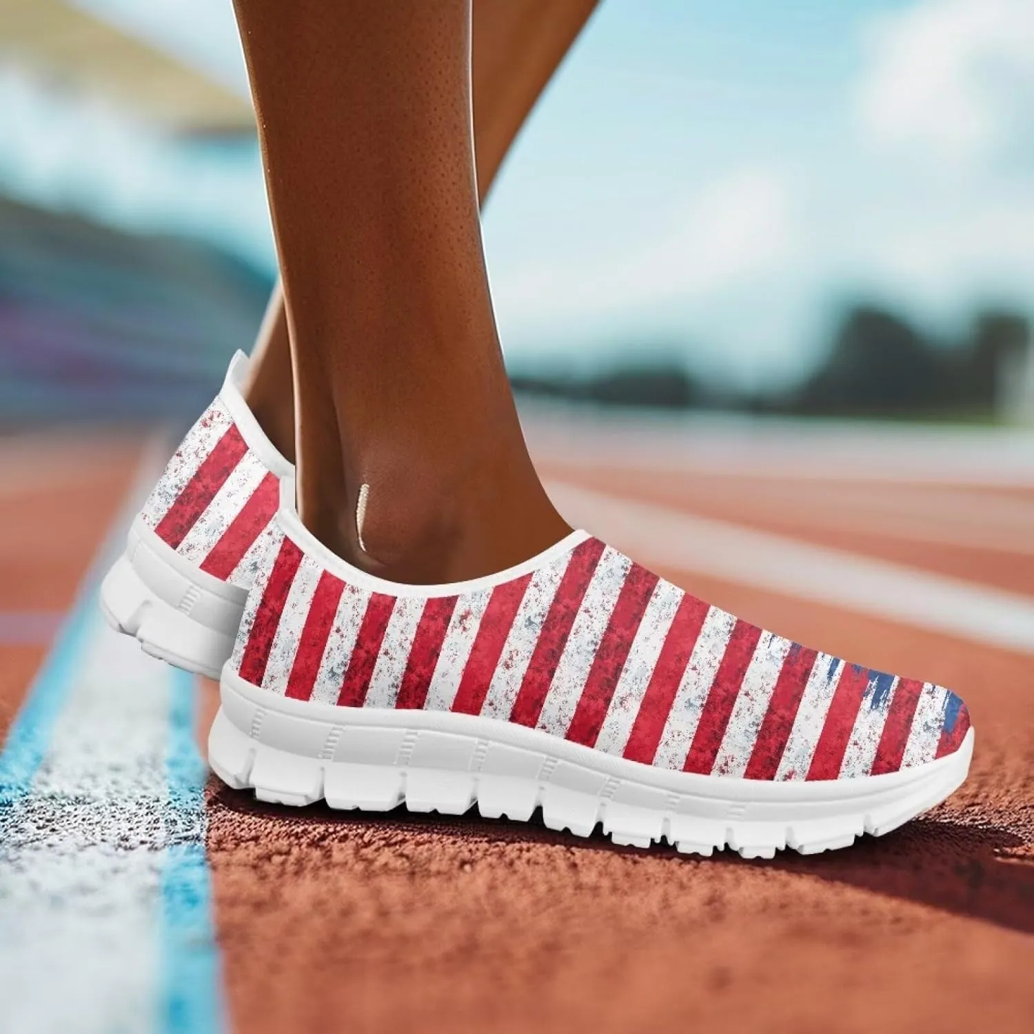 Biyejit Lightweight Shoes Slip on Sneakers for Women with Flexible Outsole Loafers Women Footwear Sockless Wear Flats
