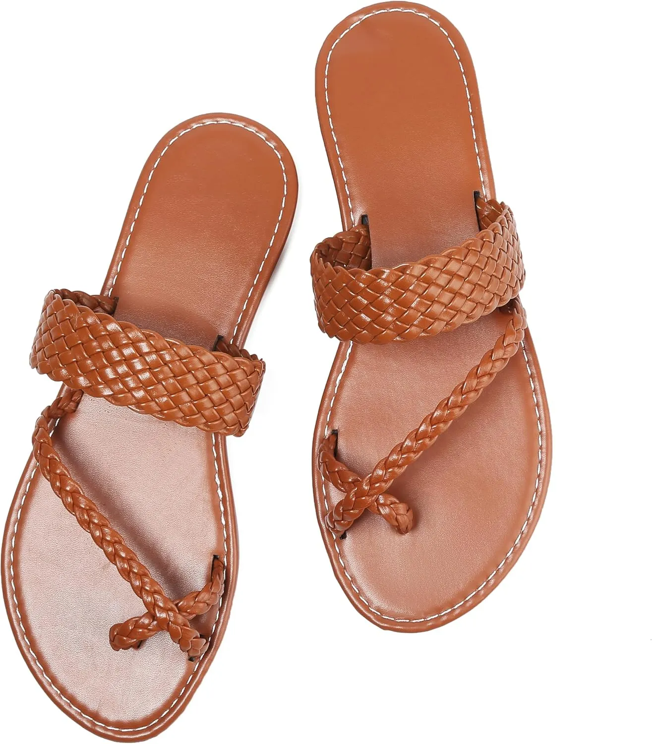 Bohemian Dress Sandals Womens Casual Flats Sandals Comfortable Ankle Strap Summer Boho Thong Sandals