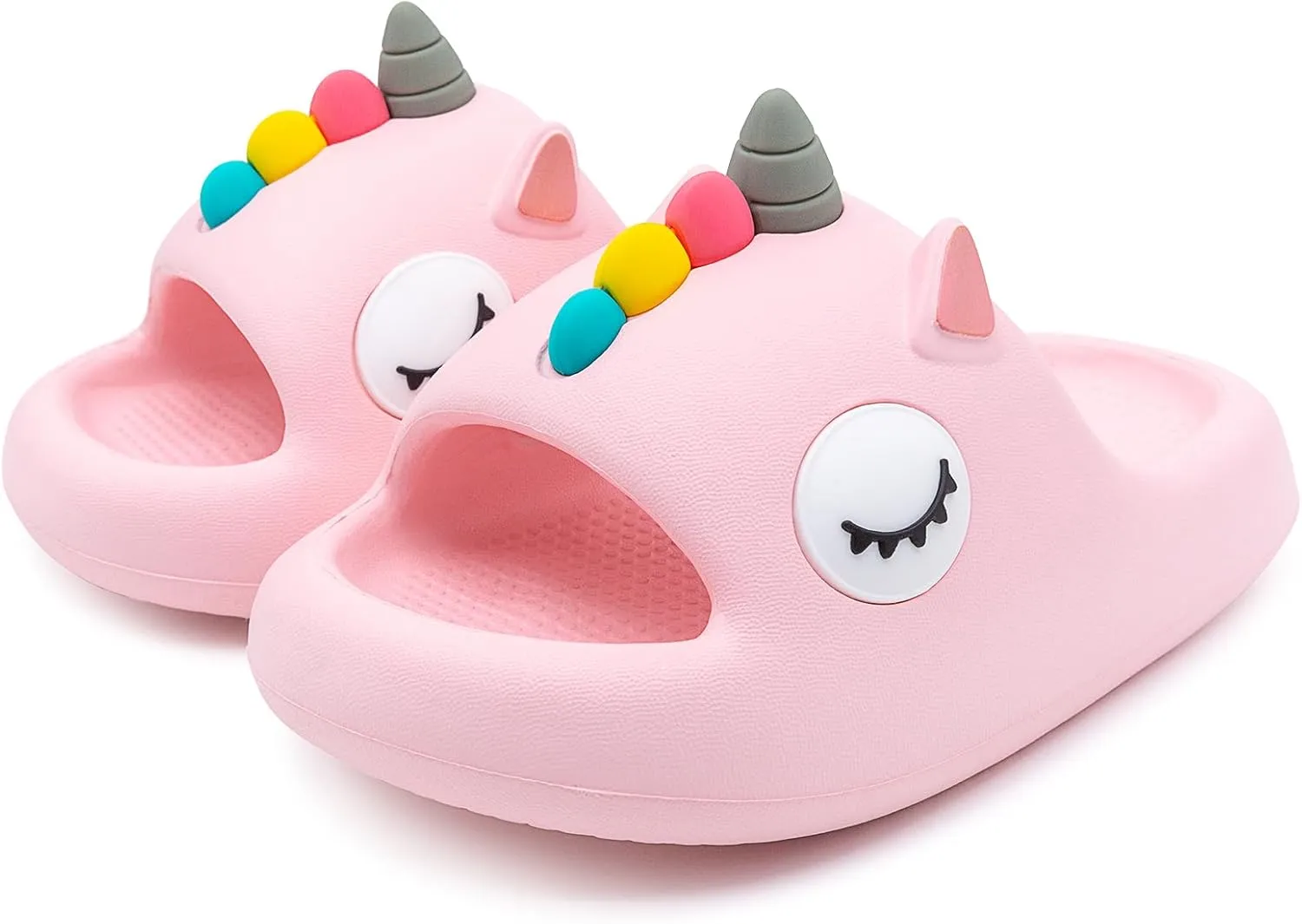 Boys Girls Cloud Unicorn Slide Sandals Non-slip Comfy Cushioned Thick Sole Shower Pool Slippers Summer Beach Water Shoes Indoor & Outdoor