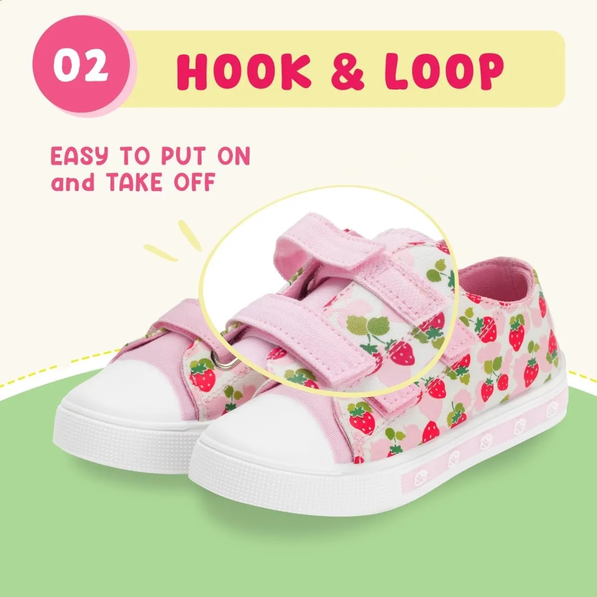 Boys Girls Sneakers Light Up Canvas Shoes for Toddler Kids Easy Fasten Fashion Shoes with Hook and Loops