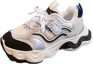 Boys Girls Tennis Casual Walking Shoes Kids Running Non-Slip Mesh Sneakers Toddler Lace-Up Soft Sole Anti Slip Shoes