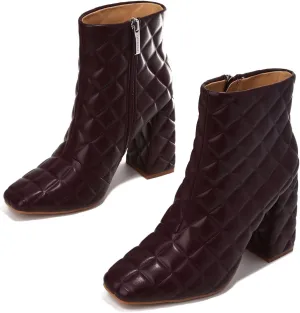 Cape Robbin Women Chunky Block High Heels Booties