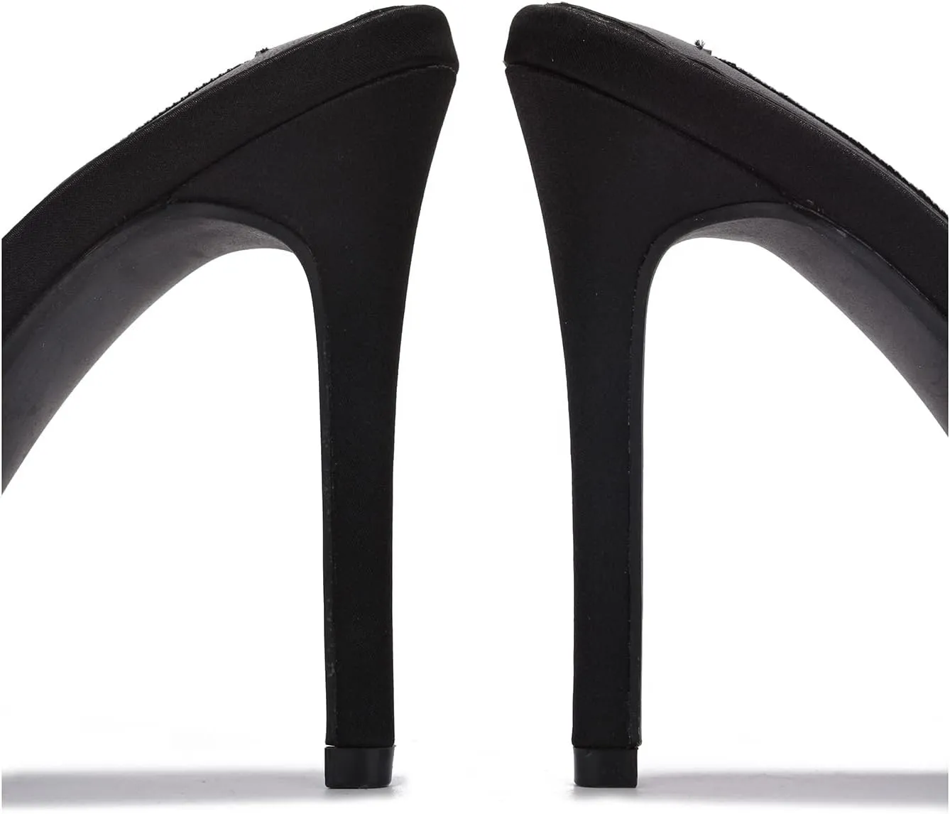 Cape Robbin Women's Stiletto Heel Mules - Square Open Toe Slip-On Ruched Heels (Iliana)