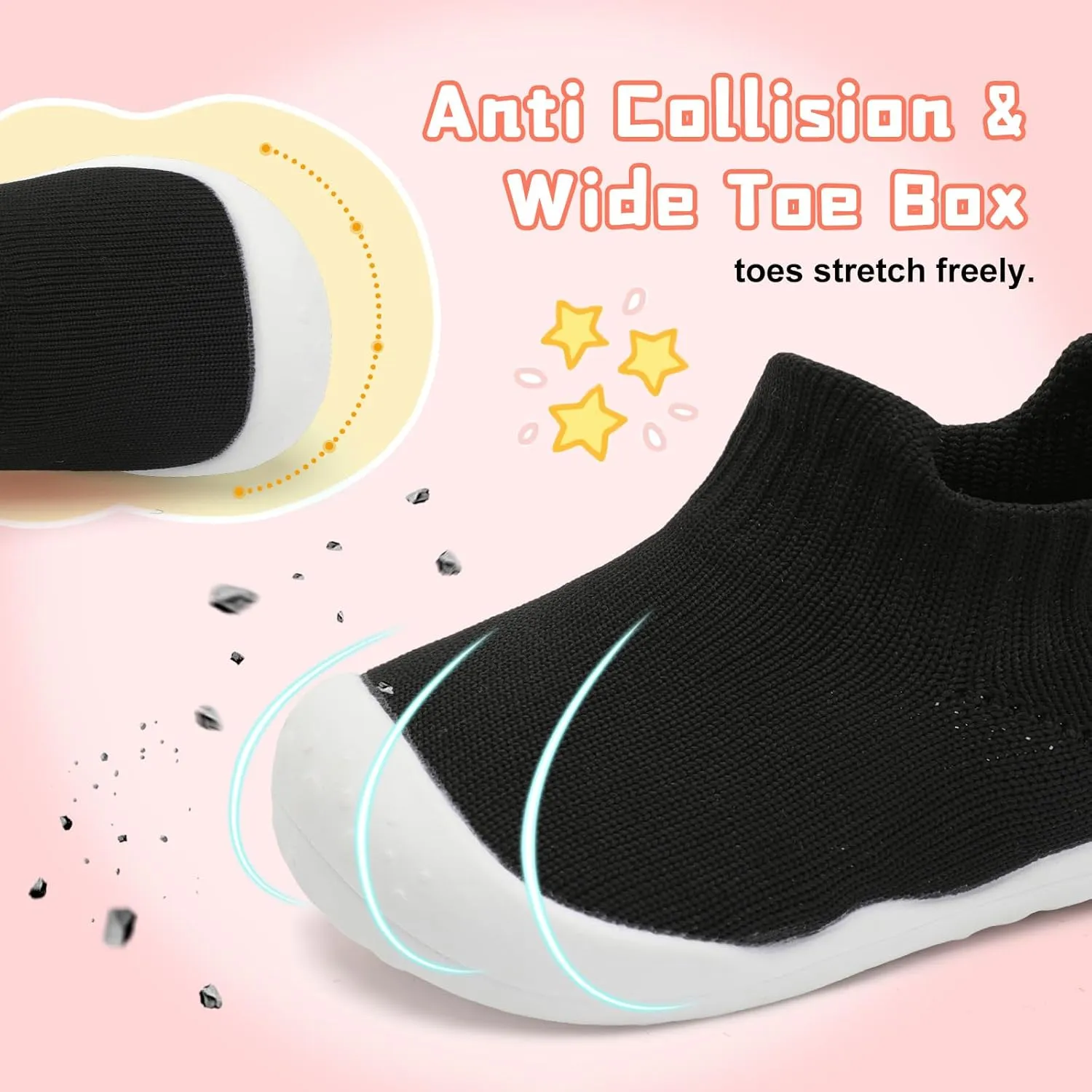 Centipede Demon Baby Shoes Baby Boys Girls Sock Shoes Breathable Infants Toddlers Slippers Indoor Outdoor Boots First Walking Shoe Slip On Sneakers Non Slip with Soft Rubber Soles