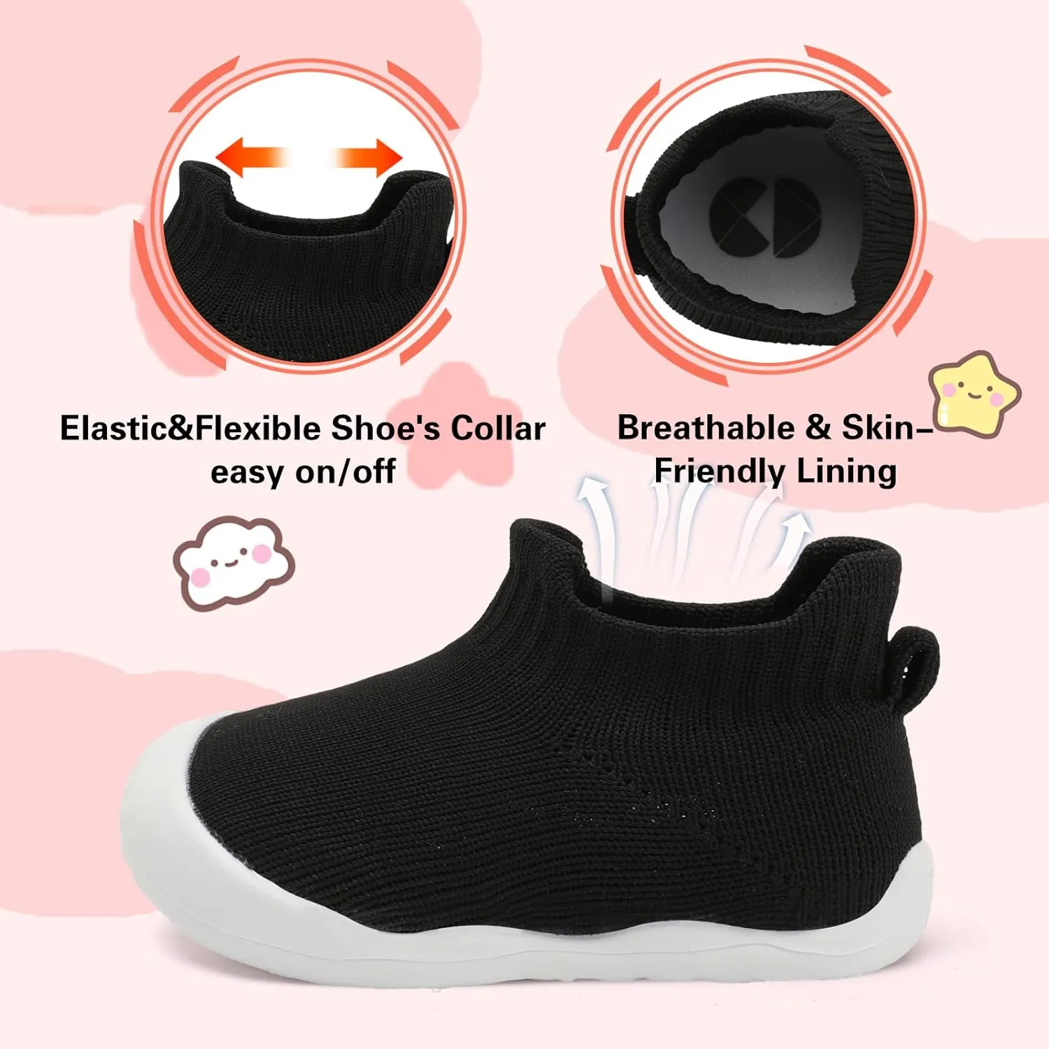 Centipede Demon Baby Shoes Baby Boys Girls Sock Shoes Breathable Infants Toddlers Slippers Indoor Outdoor Boots First Walking Shoe Slip On Sneakers Non Slip with Soft Rubber Soles
