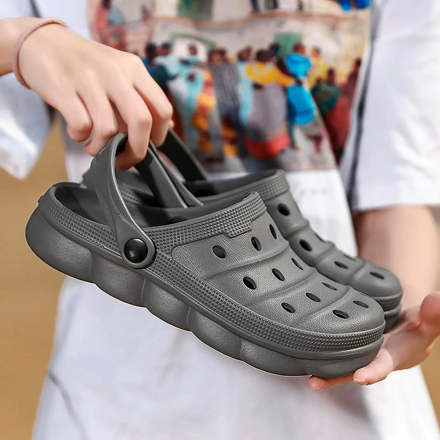 CERYTHRINA Unisex Adult Clogs Herren Damen Leichte Eva rutschfest Lüftung Sommer Mode Sandalen Weiche Sohle Gartenschuhe Beach Aqua Slippers