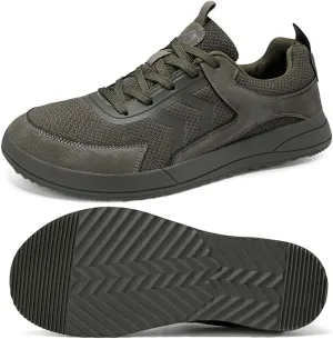 CFVKPT Mens Wide Shoes Non Slip Walking Sneakers Breathable Comfortable Casual Barefoot Shoes