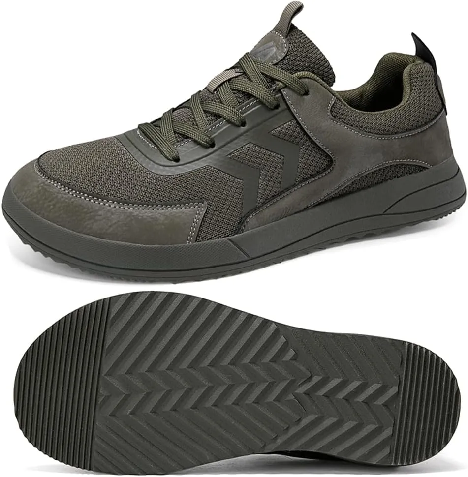 CFVKPT Mens Wide Shoes Non Slip Walking Sneakers Breathable Comfortable Casual Barefoot Shoes