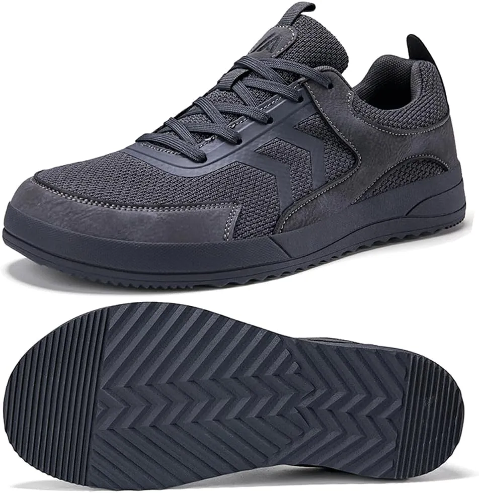 CFVKPT Mens Wide Shoes Non Slip Walking Sneakers Breathable Comfortable Casual Barefoot Shoes