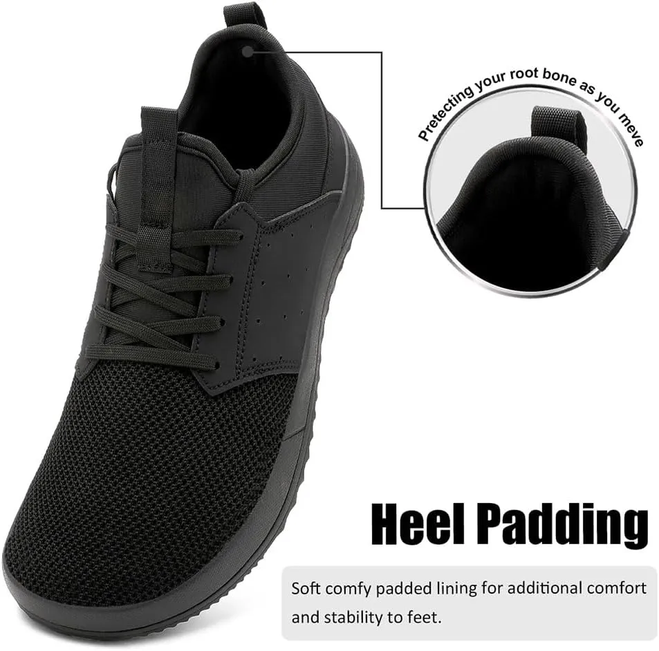 CFVKPT Men's Wide Toe Box Shoes Arch Support Barefoot Dress Sneakers Fashion Comfortable Breathable Casual Shoes
