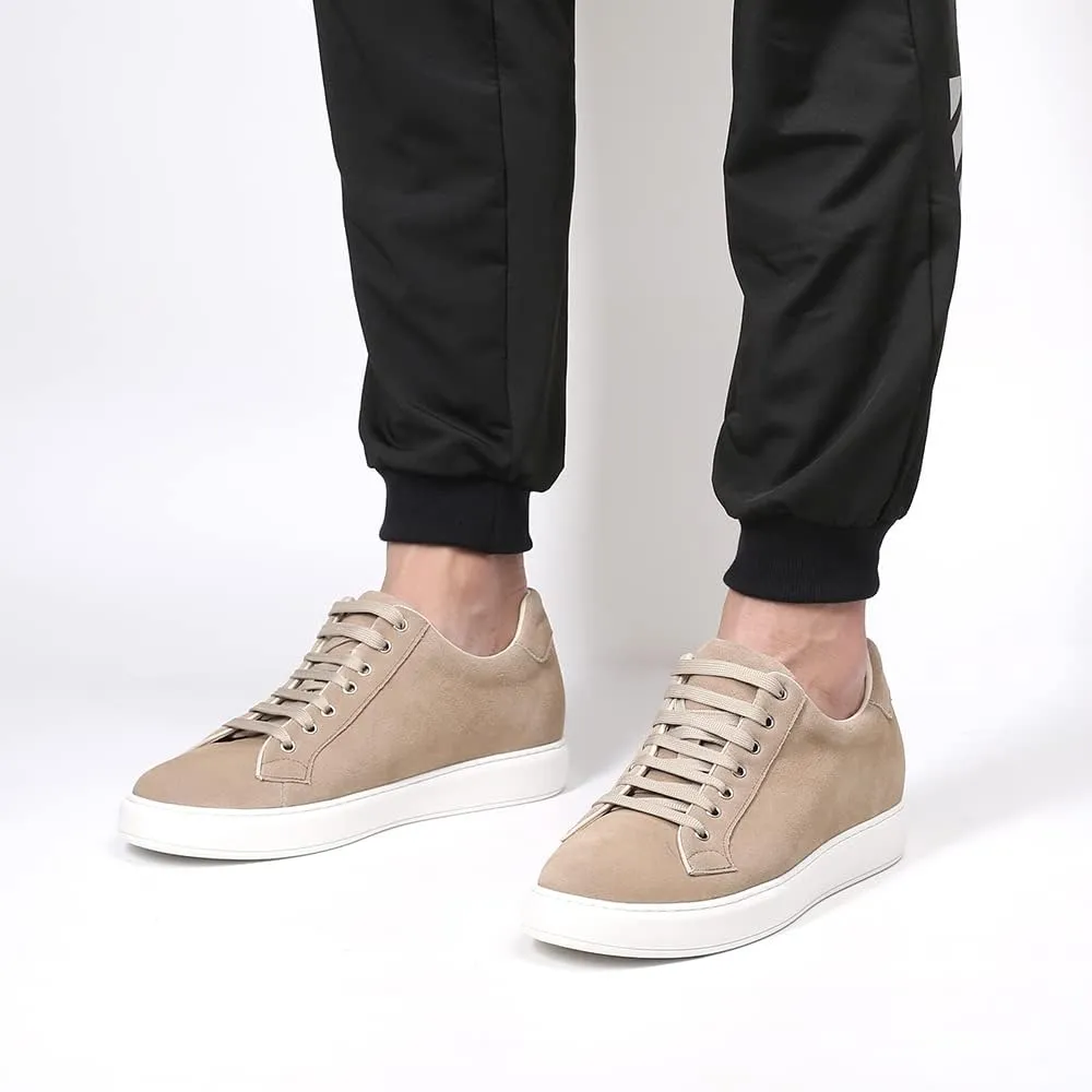 CHAMARIPA Men's Invisible Height Increasing Elevator Shoes Sneakers Lifting Shoes Taller Hidden Heel Trainers