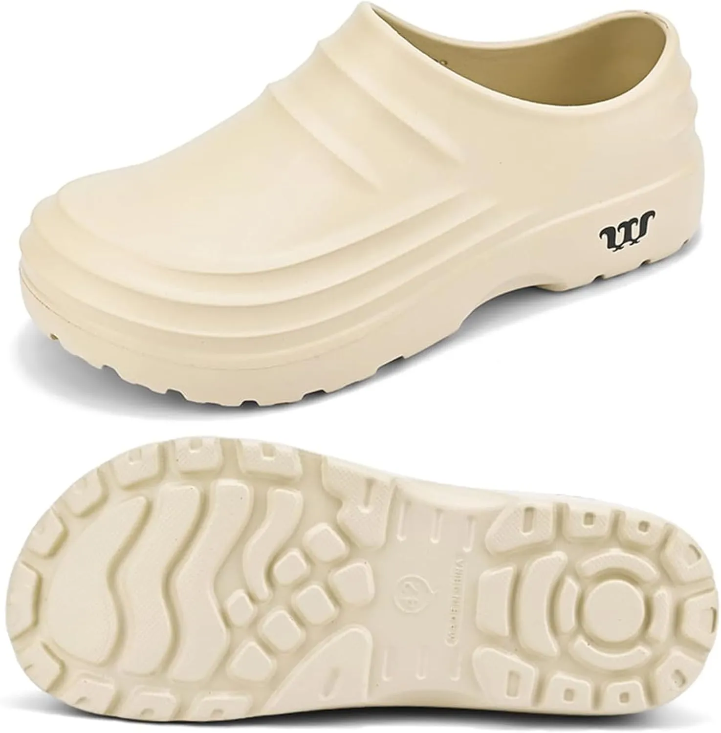 Chef Shoes for Men Women,Oil Resistant Waterproof Arch Support Clogs,Lightweight Breathable Kitchen Shoes Wide Toe Box Beach Slippers,Quick Dry Slip-on Garden Clogs with Removable Cushion Footbed