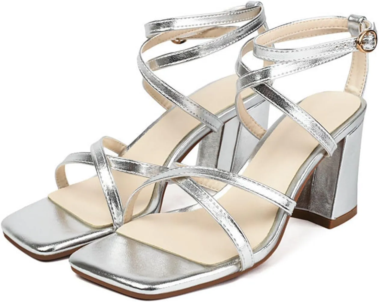 Chunky Heel Sandals for Women Platform Wedges Open Toe Wedges Heels Dressy Summer Comfortable Platform Sandals Ankle Strap Low Heels Work Sandal for Women Office Dress Shoes