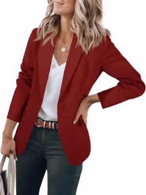 Cicy Bell Womens Casual Blazers Open Front Long Sleeve Work Office Suit Jackets Blazer