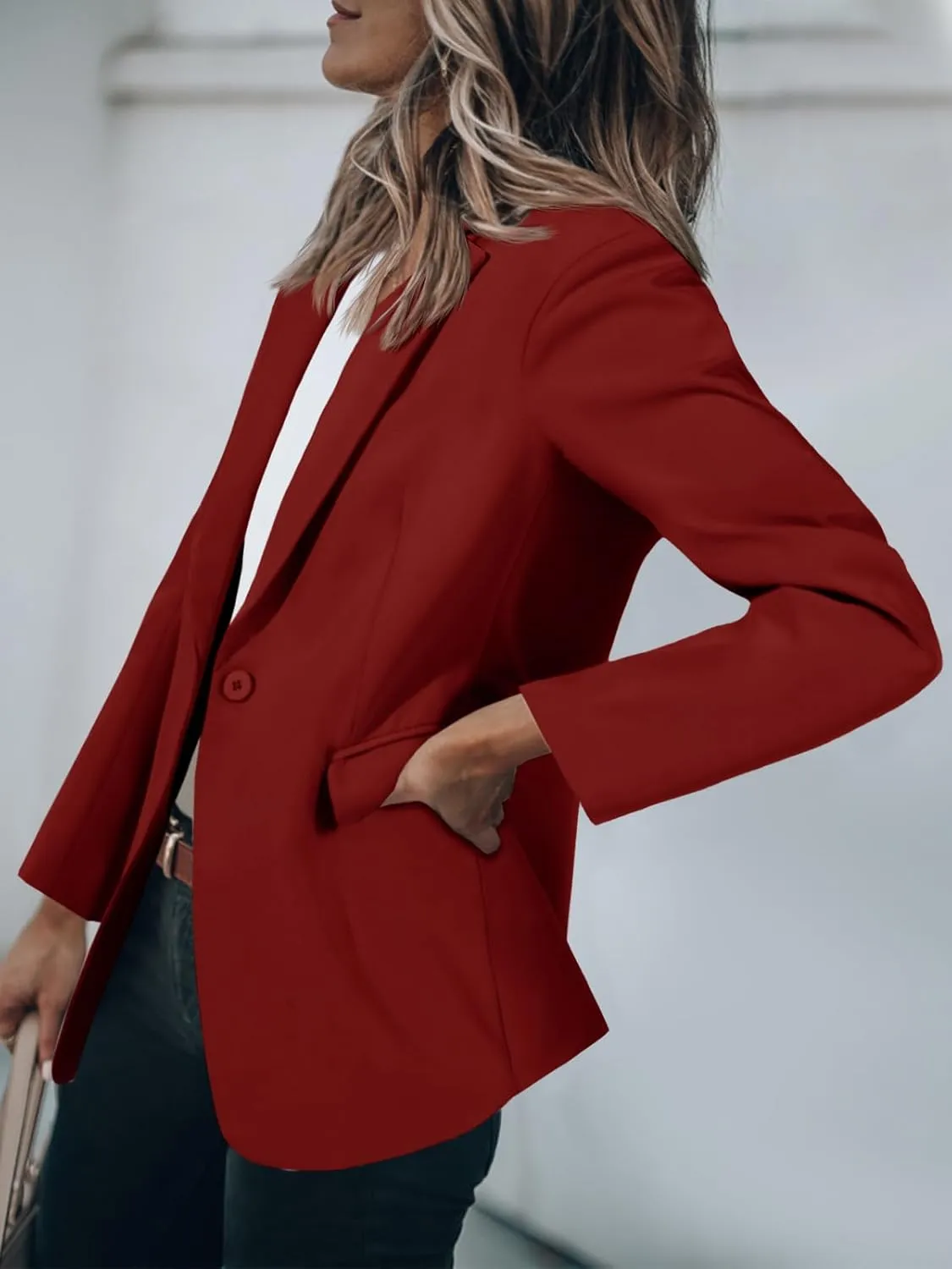 Cicy Bell Womens Casual Blazers Open Front Long Sleeve Work Office Suit Jackets Blazer