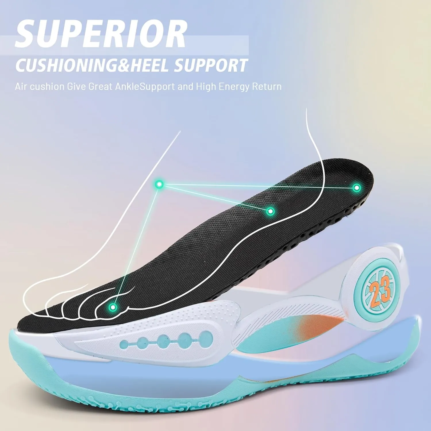 CJSPORX Women Men Basketball Shoes Non Slip Breathable Outdoor Fashion Unisex Sneakers