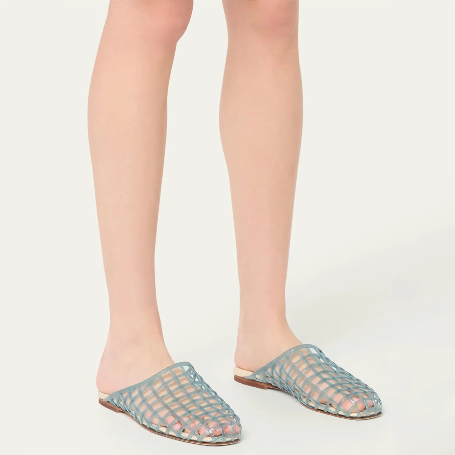 Clear Jelly Shoes for Women Slip on Jelly Mesh Slides Sandals Comfortable Closed Toe Jelly Flats Sandals Jelly Summer Beach Sandals.