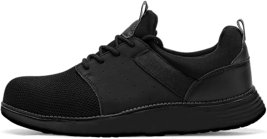 CLOAKA Men's Shoes Steel Toe Shoes for Men Mesh Slip On Work Casual Safety Walking Puncture Proof Sneakers
