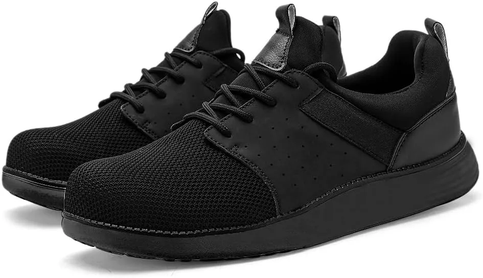 CLOAKA Men's Shoes Steel Toe Shoes for Men Mesh Slip On Work Casual Safety Walking Puncture Proof Sneakers