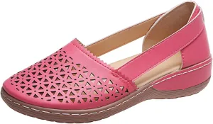 Closed Toe Sandals Women Hollow Casual Flats Orthotic Wedge Dressy Comfortable Shoes Beach Outdoor Walking Slippers