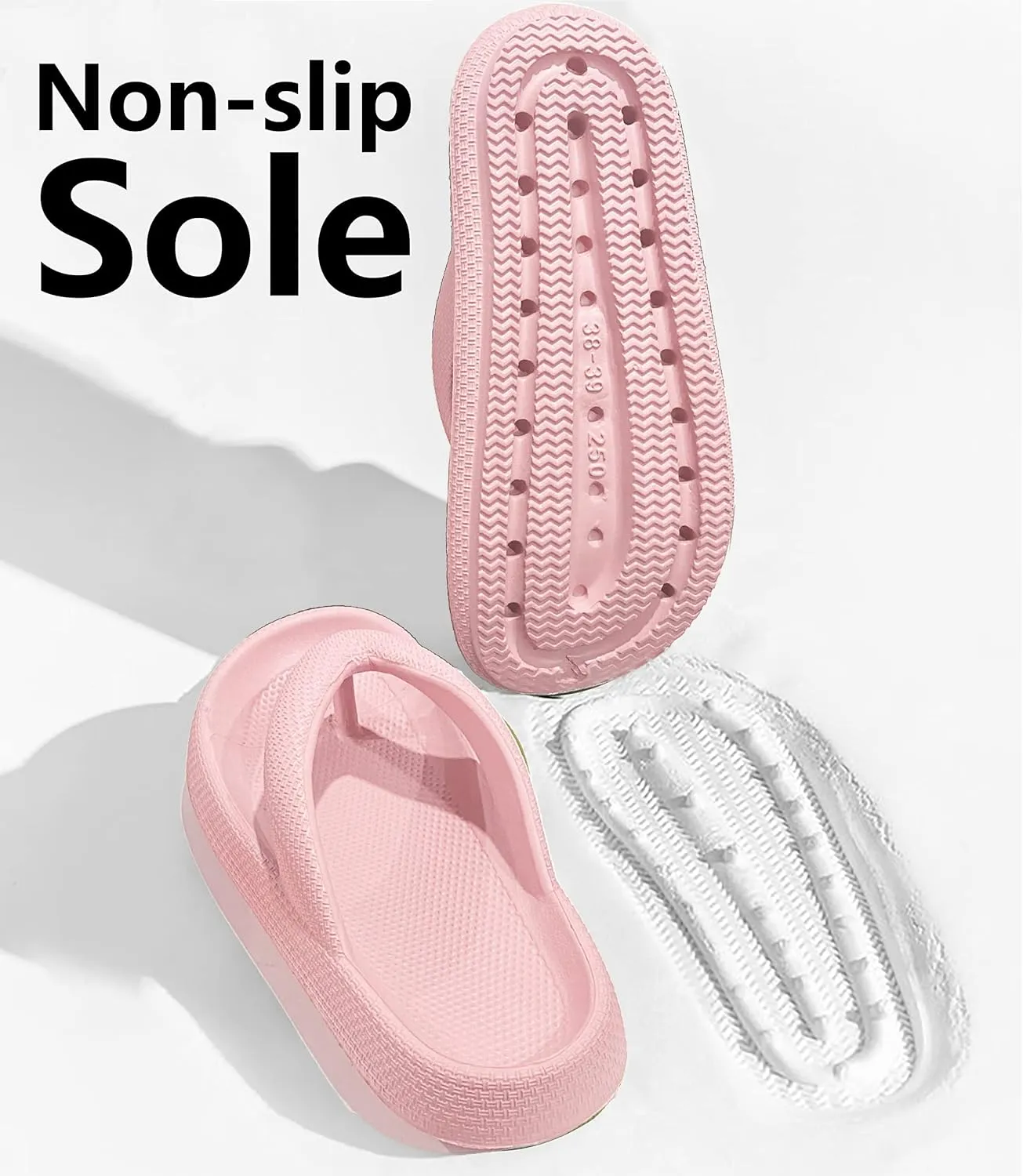 Cloud Flip Flops for Men Women Orthotic Lightweight Beach Slides Pillow Soft Slides Sandals Cushion Beach Flip Flops EVA Comfy Bath Spa Walking Sandals Pool Thong Slippers
