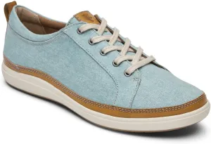 Cobb Hill Bailee Sneaker Mineral Blue Canvas Eco Water Resistant 6 B (M)